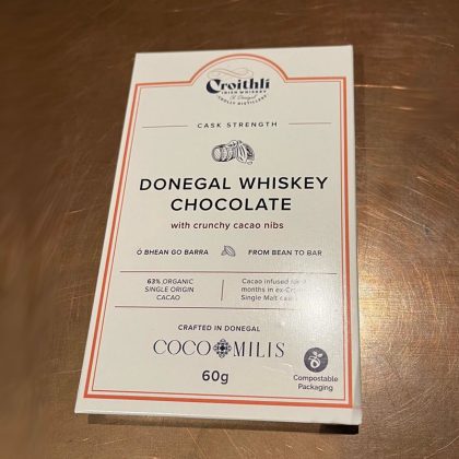 Donegal Croithlí Whiskey Chocolate. 